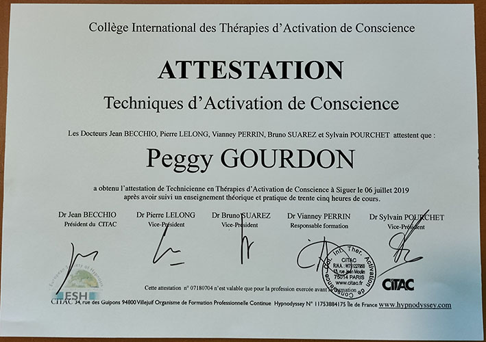Peggy Gourdon Daleyrac technique activation conscience